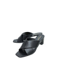 YSL Black Loulou Criss-Cross Mules 41