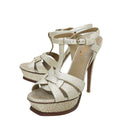 YSL Metallic Gold Tribute Sandal 37.5