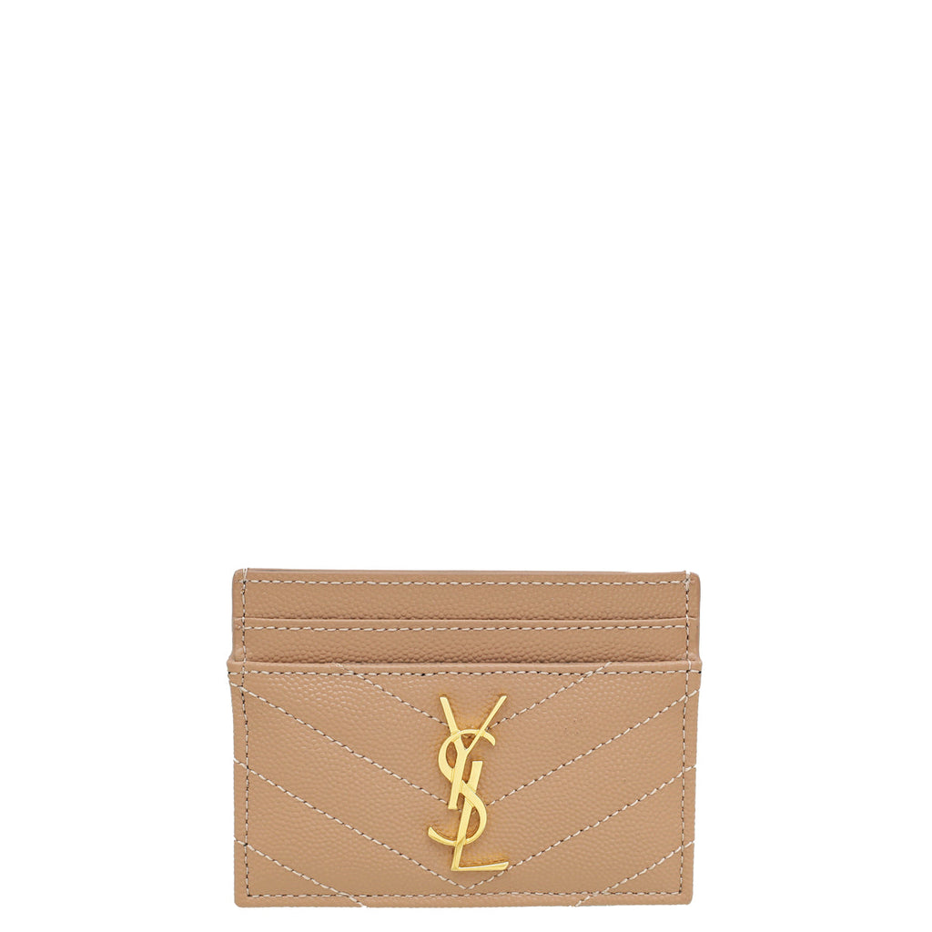 YSL NaturaL Dark Cassandre Matelasse Card Case