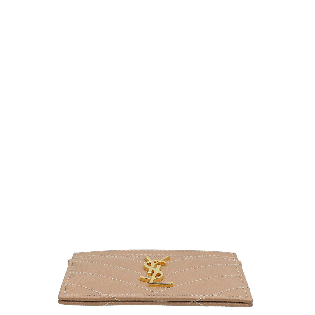 YSL NaturaL Dark Cassandre Matelasse Card Case