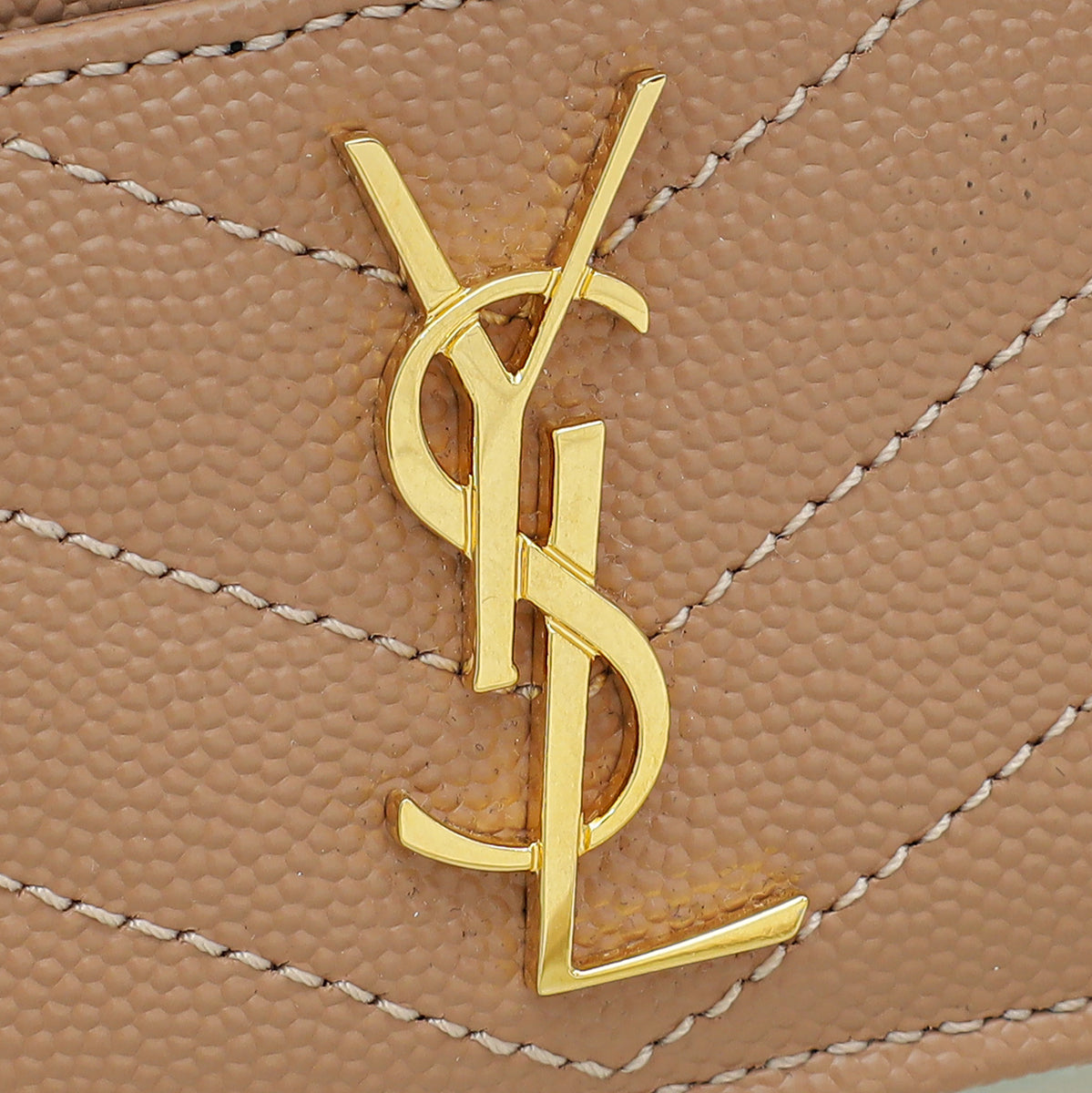 YSL NaturaL Dark Cassandre Matelasse Card Case