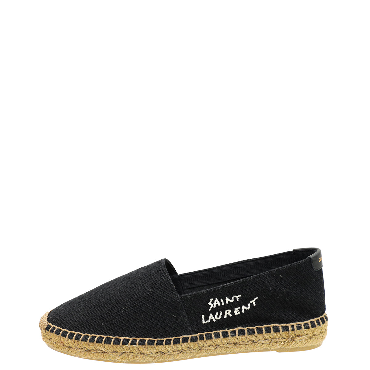 YSL Black Embroidered Espadrille 38