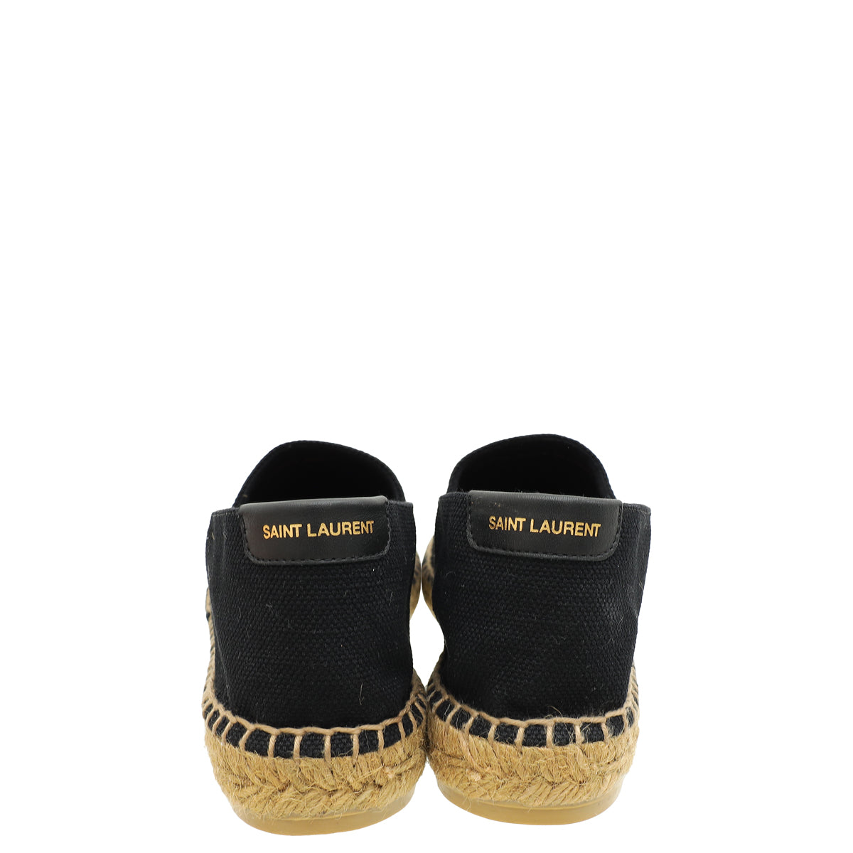 YSL Black Embroidered Espadrille 38