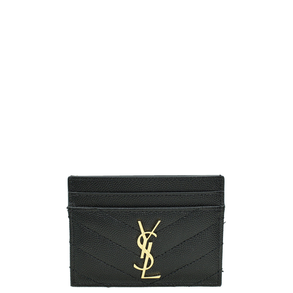 YSL Monogram Chevron Card Holder