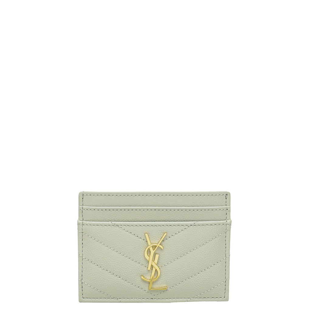YSL Vintage Blanc Cassandre  Matelasse Card Case