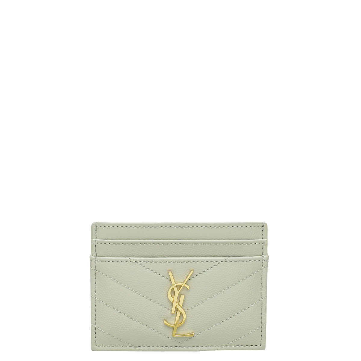 YSL Vintage Blanc Cassandre  Matelasse Card Case