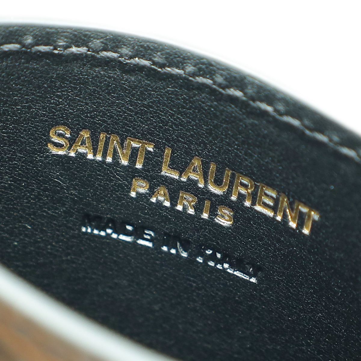 YSL Black Croco Embossed Cassandre Card Case