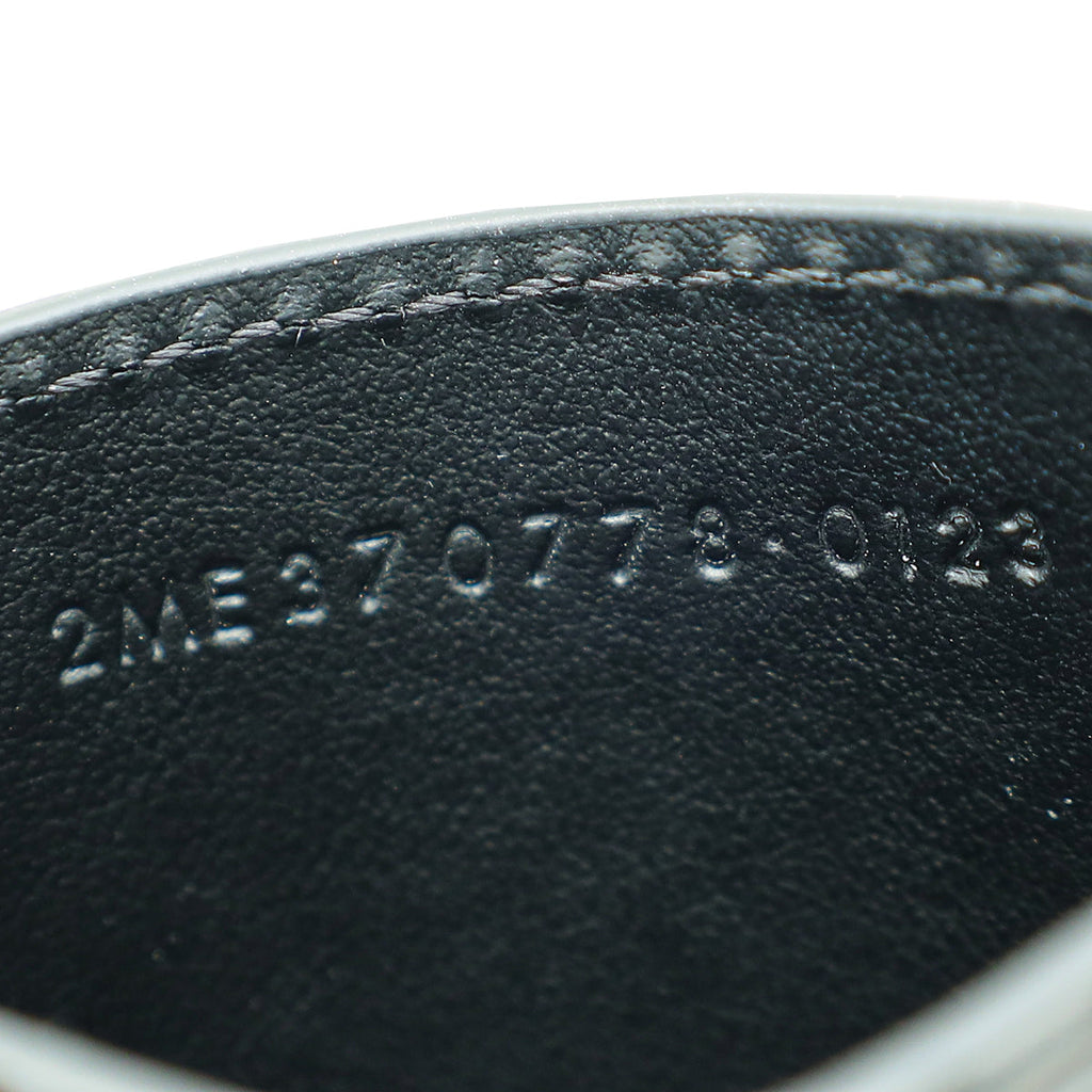 YSL Black Croco Embossed Cassandre Card Case