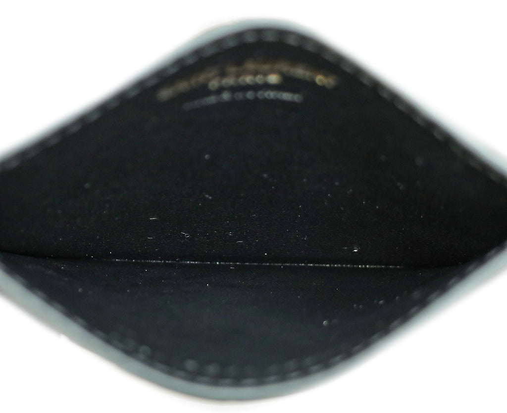 YSL Black Croco Embossed Cassandre Card Case