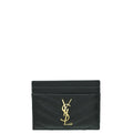 YSL Black Cassandre Matelasse Card Case