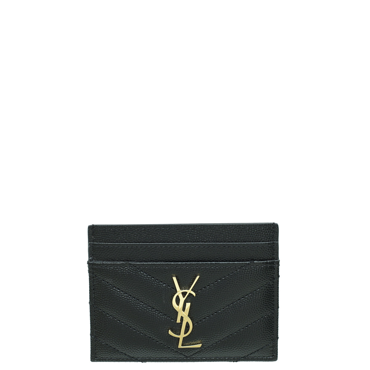 YSL Black Cassandre Matelasse Card Case