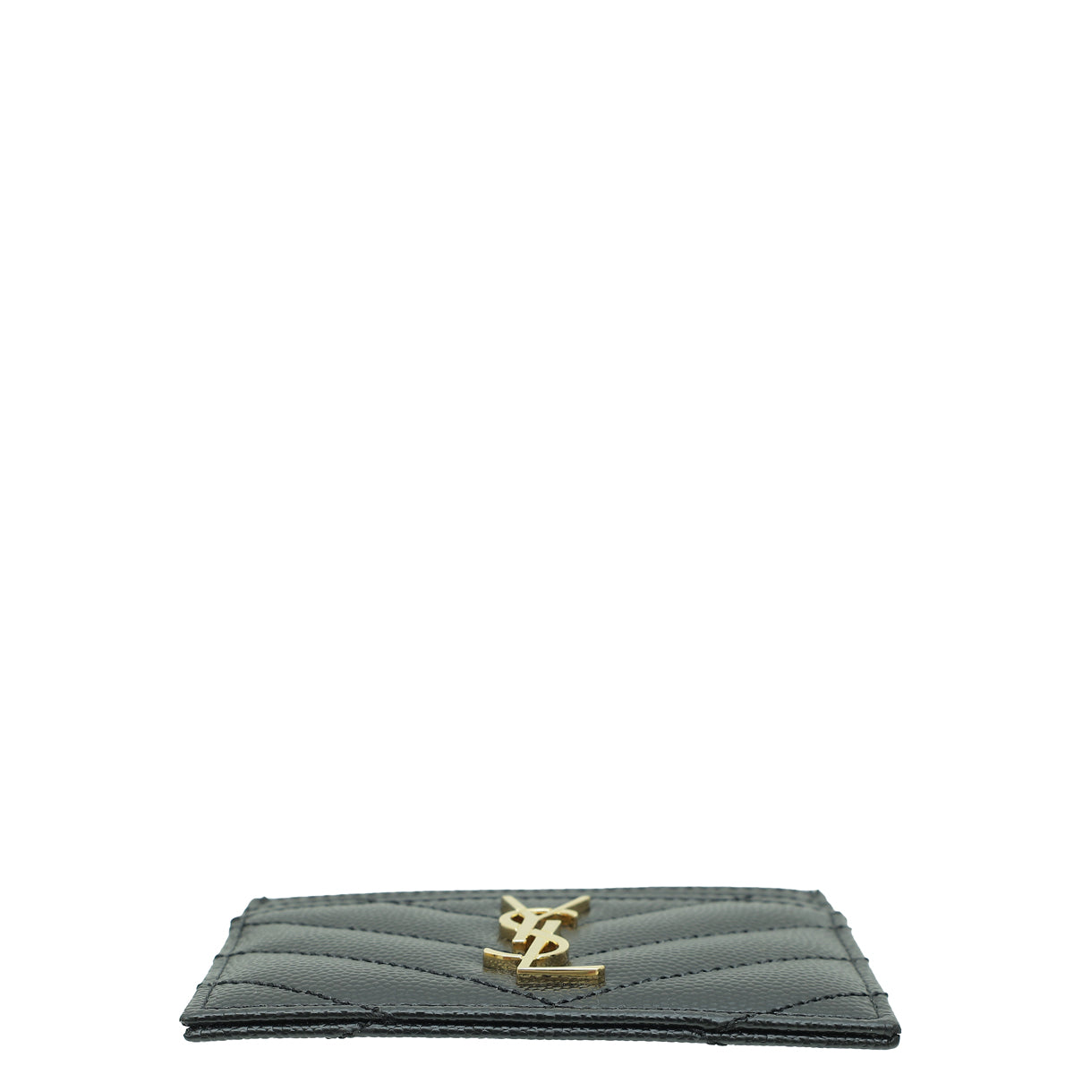 YSL Black Cassandre Matelasse Card Case