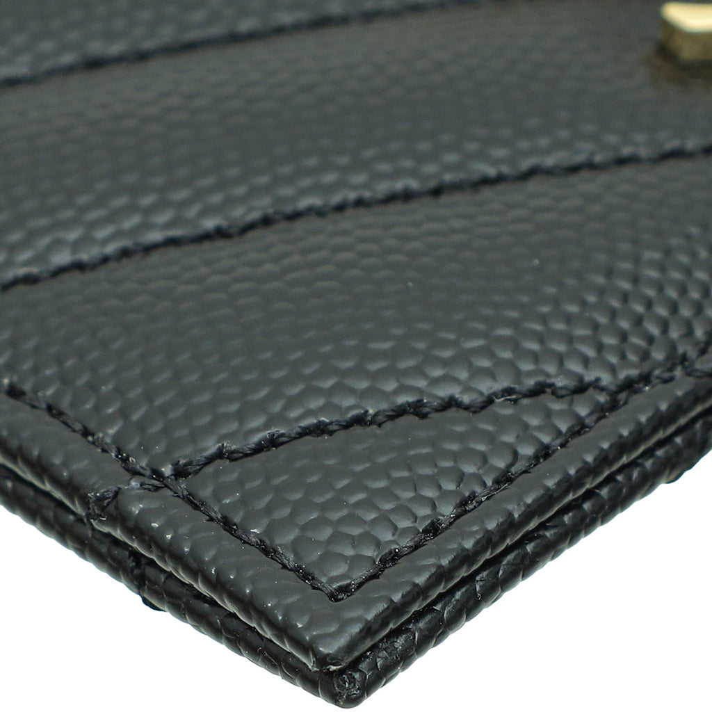 YSL Black Cassandre Matelasse Card Case