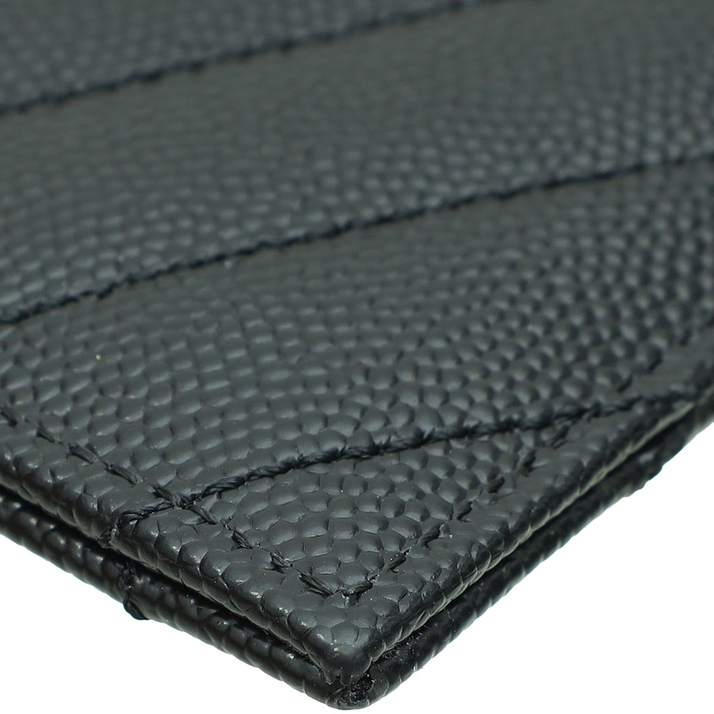 YSL Black Cassandre Matelasse Card Case