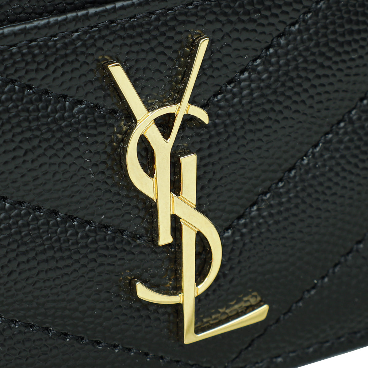 YSL Black Cassandre Matelasse Card Case