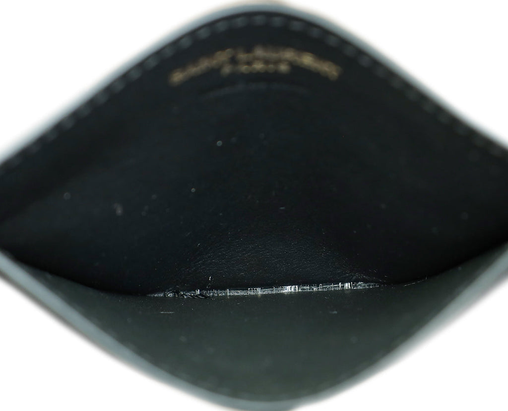 YSL Black Cassandre Matelasse Card Case