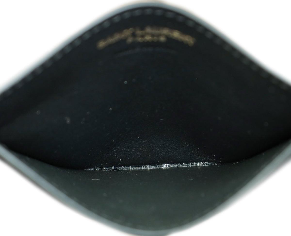 YSL Black Cassandre Matelasse Card Case