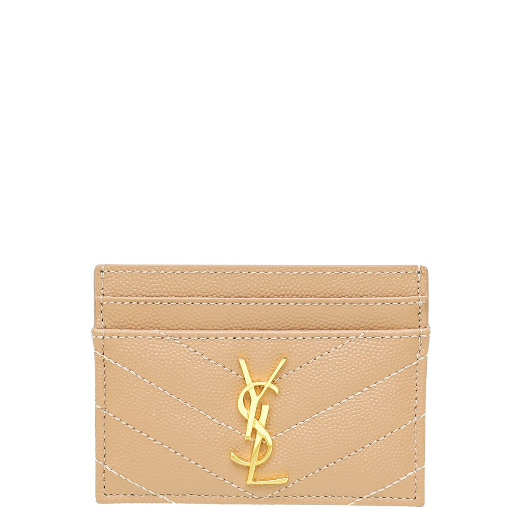 YSL Dusty Rose Cassandre Matelasse Card Case