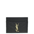 YSL Black Cassandre Matelasse Card Case