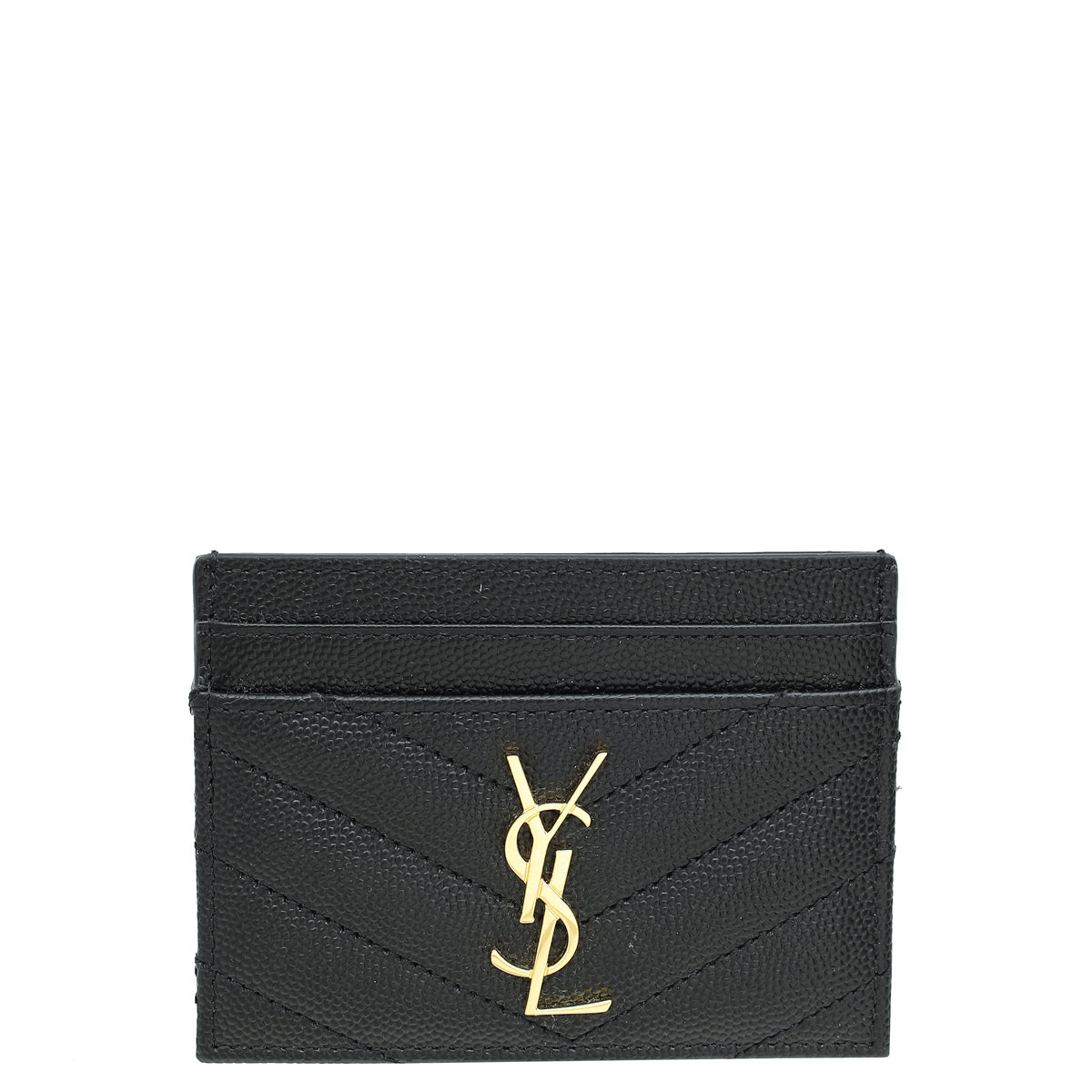YSL Black Cassandre Matelasse Card Case