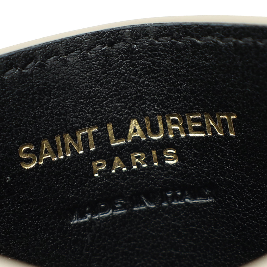 YSL Dark Beige Cassandre Matelasse Card Case