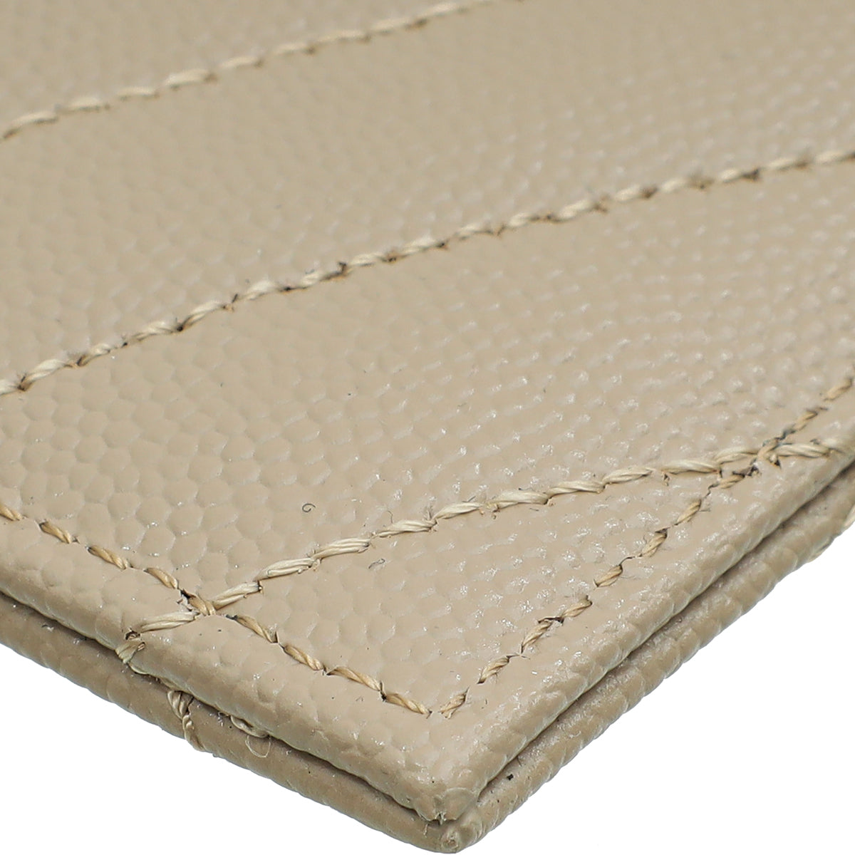 YSL Dark Beige Cassandre Matelasse Card Case
