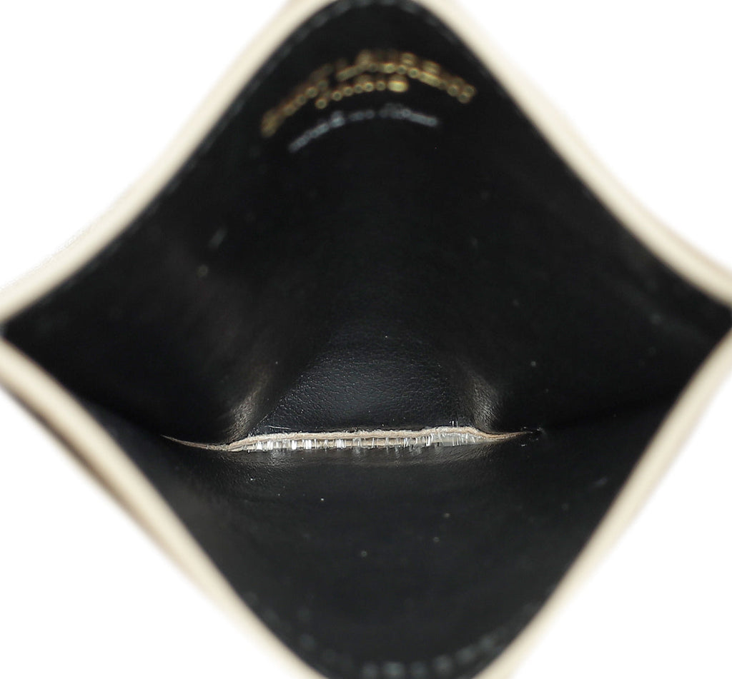 YSL Dark Beige Cassandre Matelasse Card Case