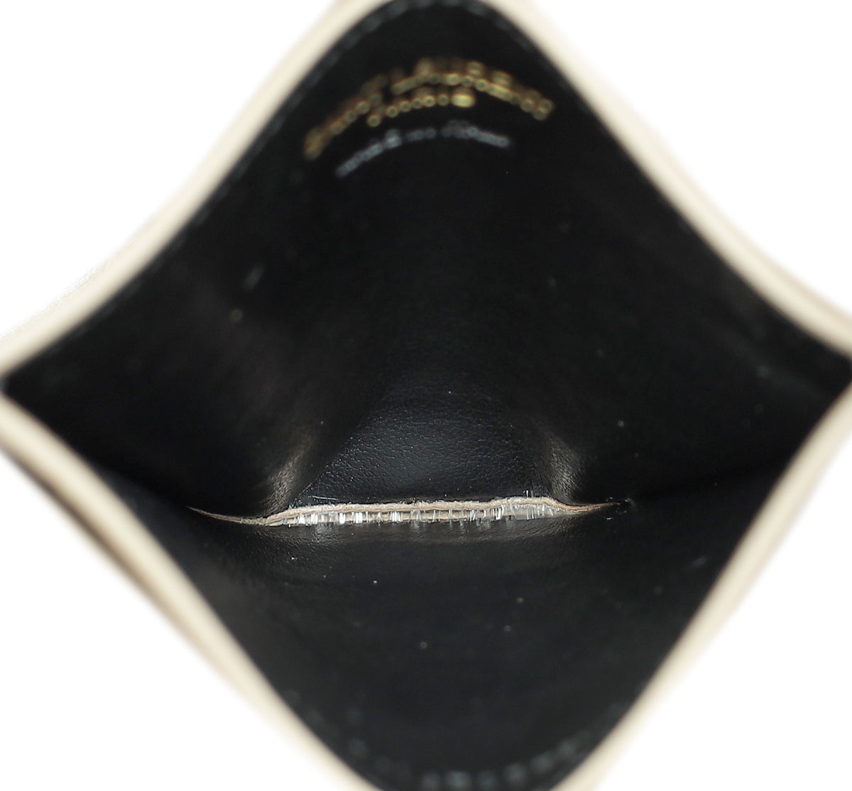 YSL Dark Beige Cassandre Matelasse Card Case