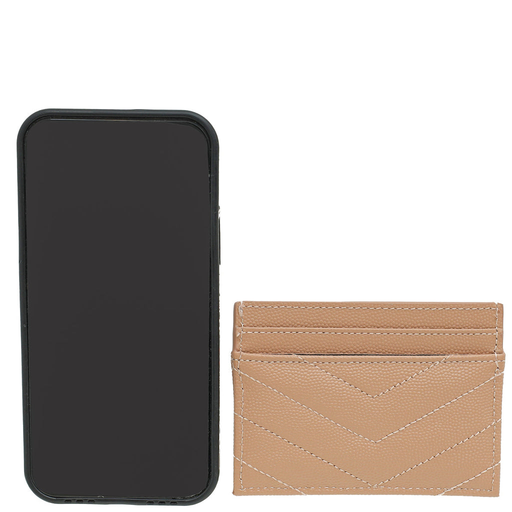 YSL Dust Rose Cassandre Matelasse Card Case