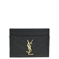 YSL Black Cassandre Matelasse Card Case