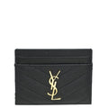 YSL Black Cassandre Matelasse Card Case