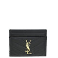 YSL Black Cassandre Matelasse Card Case