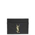 YSL Black Cassandre Matelasse Card Case