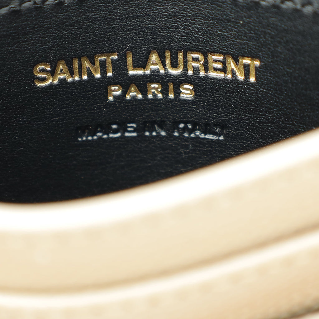 YSL Beige Cassandre Matelasse Card Case