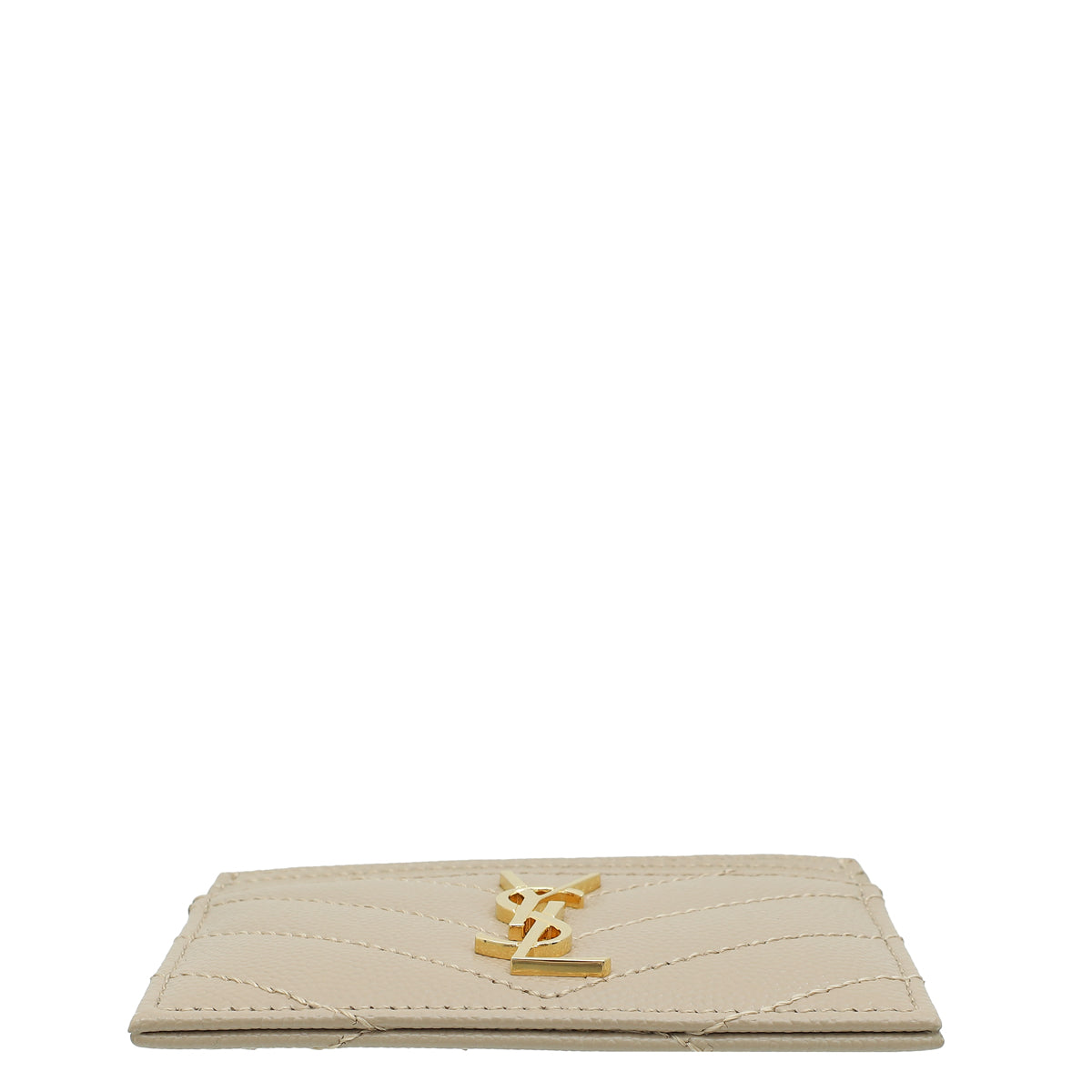 YSL Beige Cassandre Matelasse Card Case