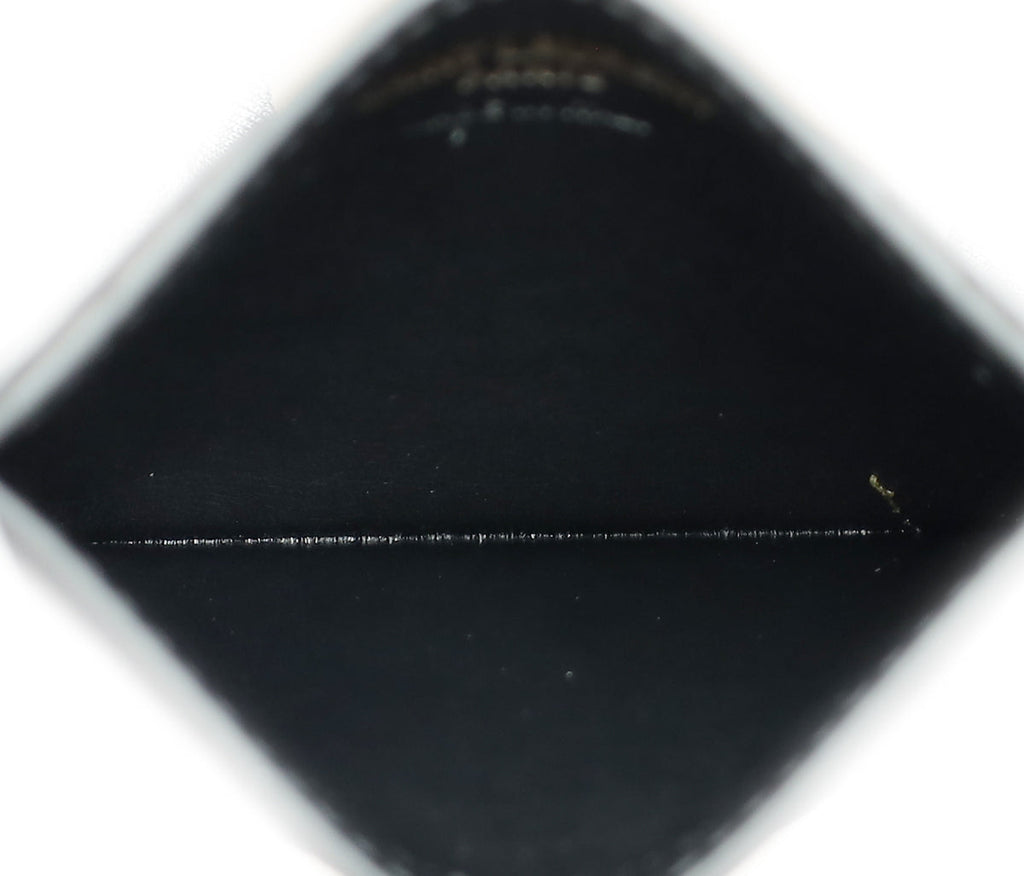 YSL Black Croco Embossed Cassandre Card Case