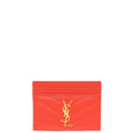 YSL Red Cassandre Matelasse Card Case