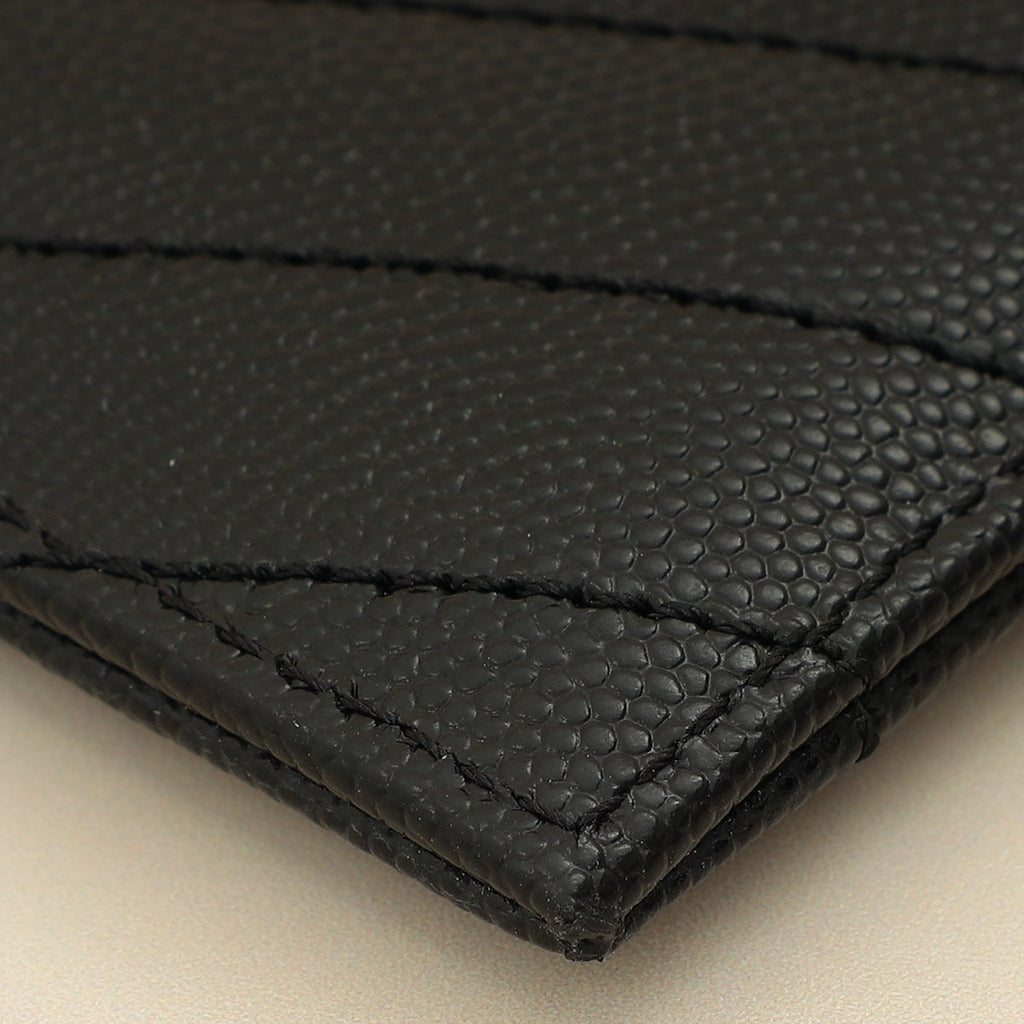 YSL Black Cassandre Matelasse Card Case
