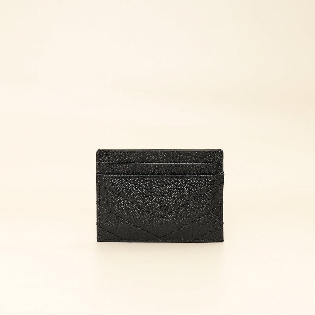 YSL Black Cassandre Matelasse Card Case