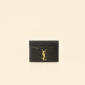 YSL Black Cassandre Matelasse Card Case