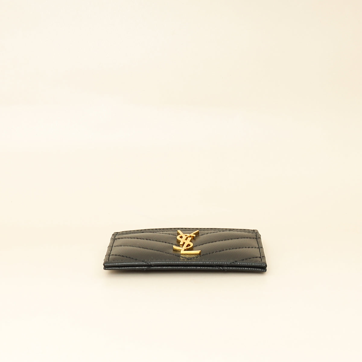 YSL Black Cassandre Matelasse Card Case