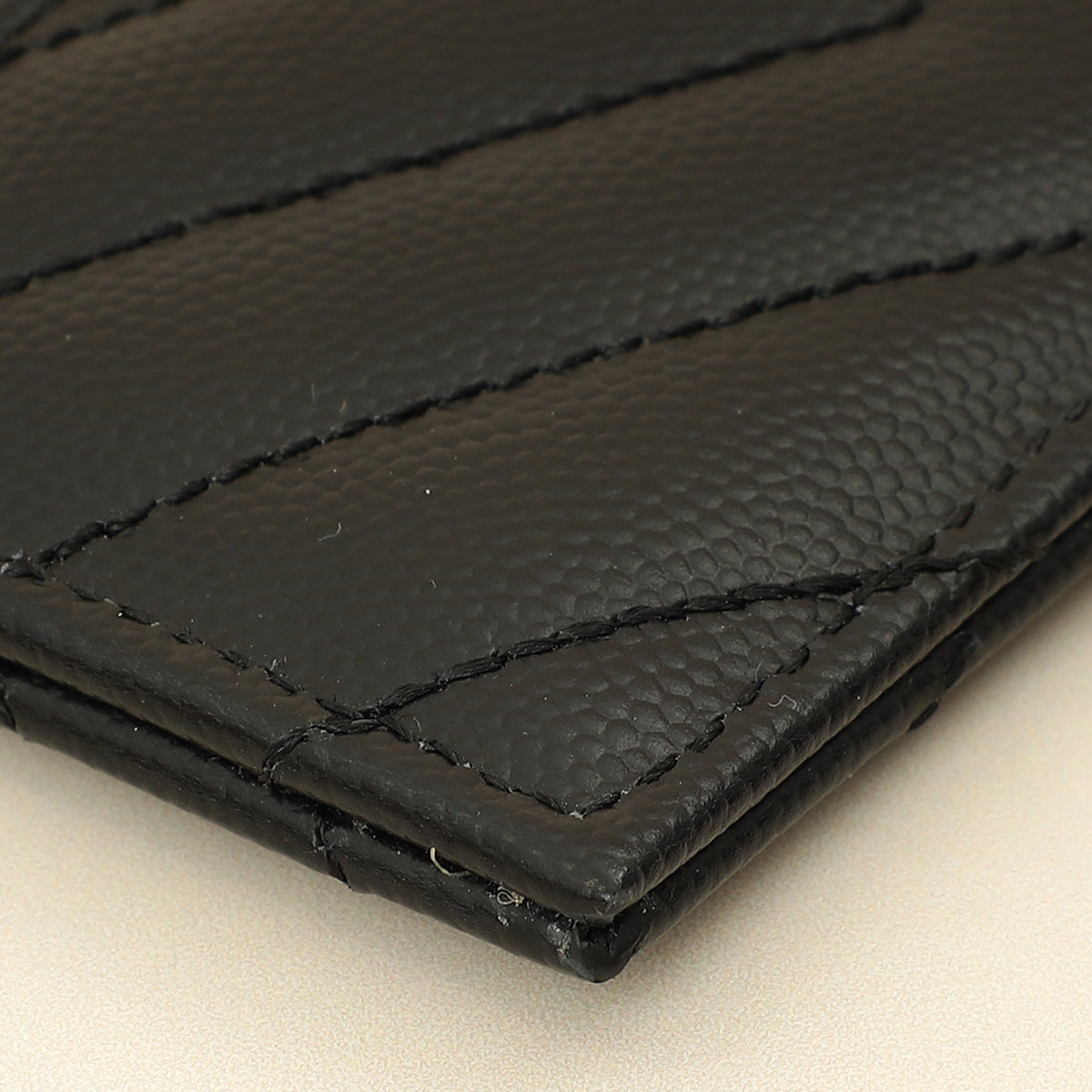 YSL Black Cassandre Matelasse Card Case