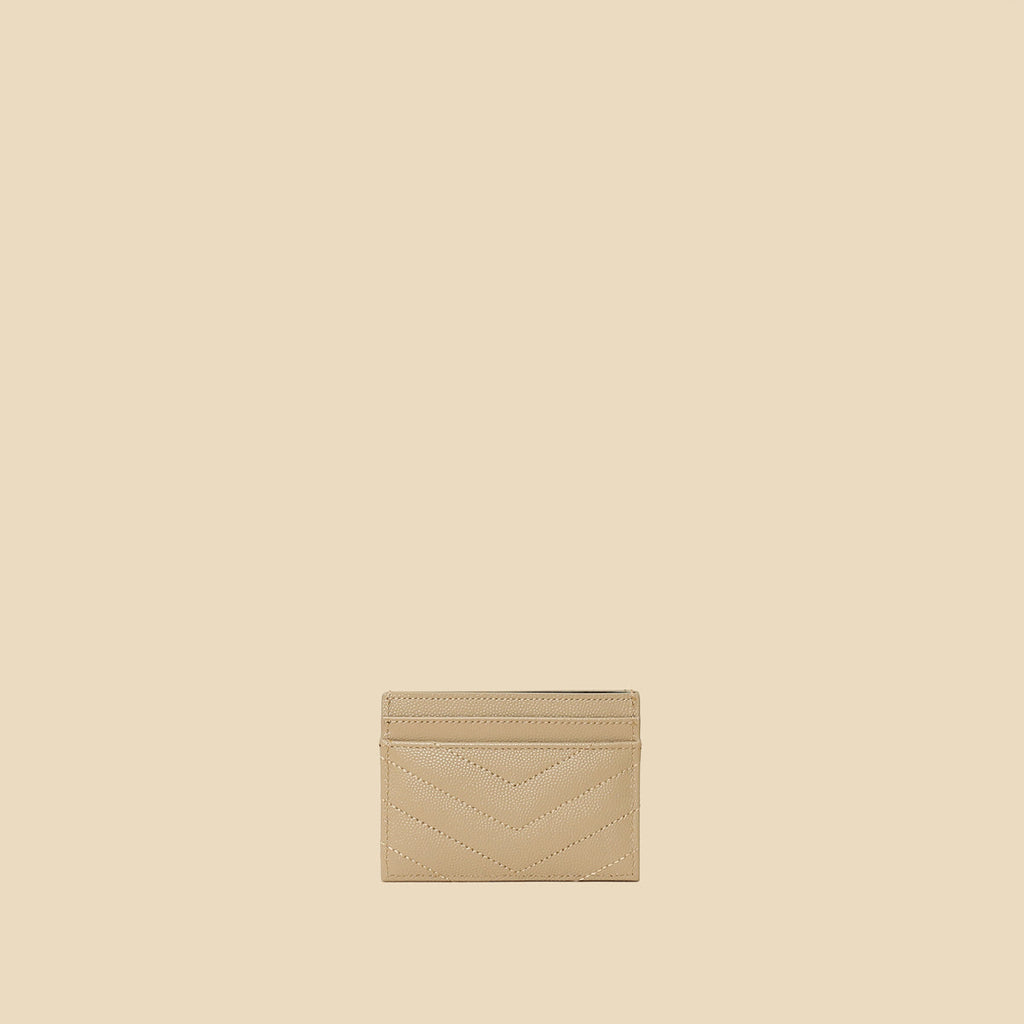 YSL Beige Cassandre Matelasse Card Case