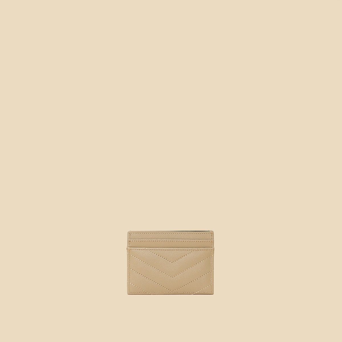 YSL Beige Cassandre Matelasse Card Case
