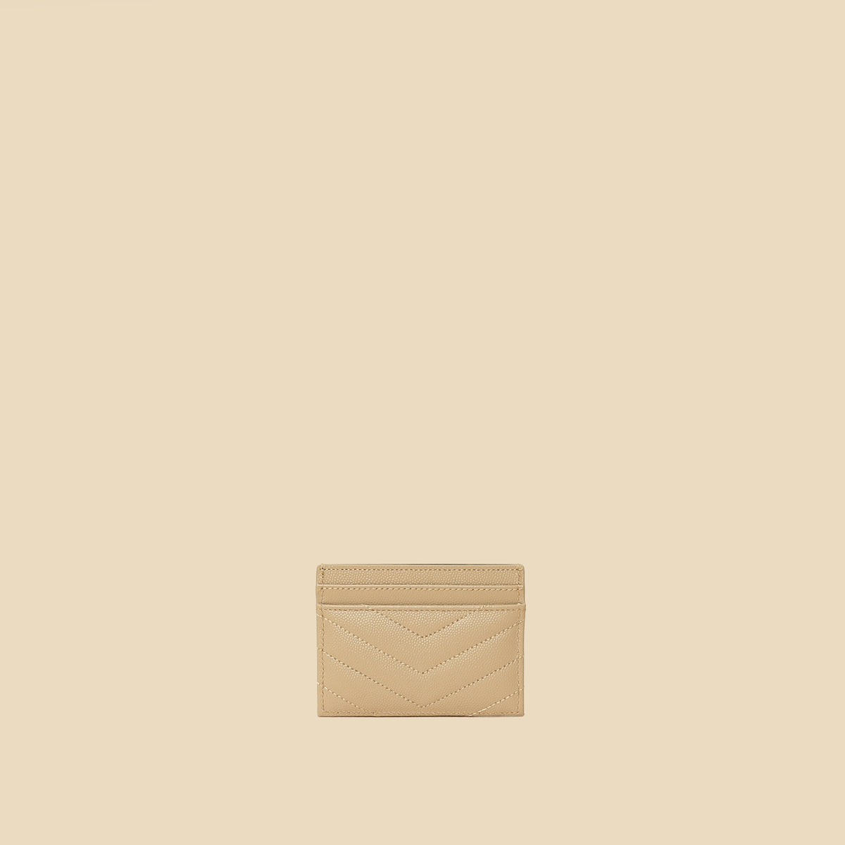 YSL Beige Cassandre Matelasse Card Case