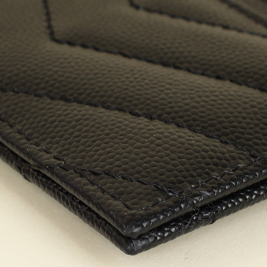 YSL Black Cassandre Matelasse Card Case