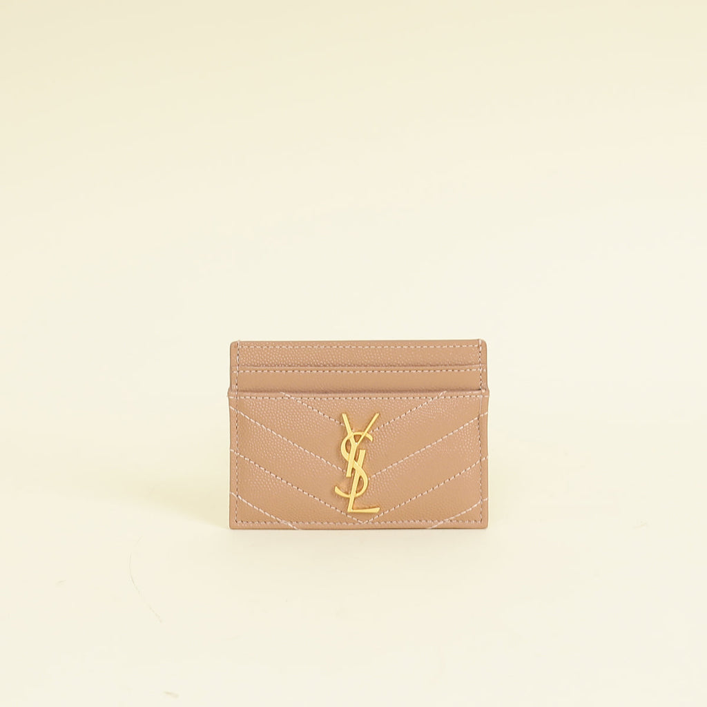 YSL Nude Cassandre Matelasse Card Case