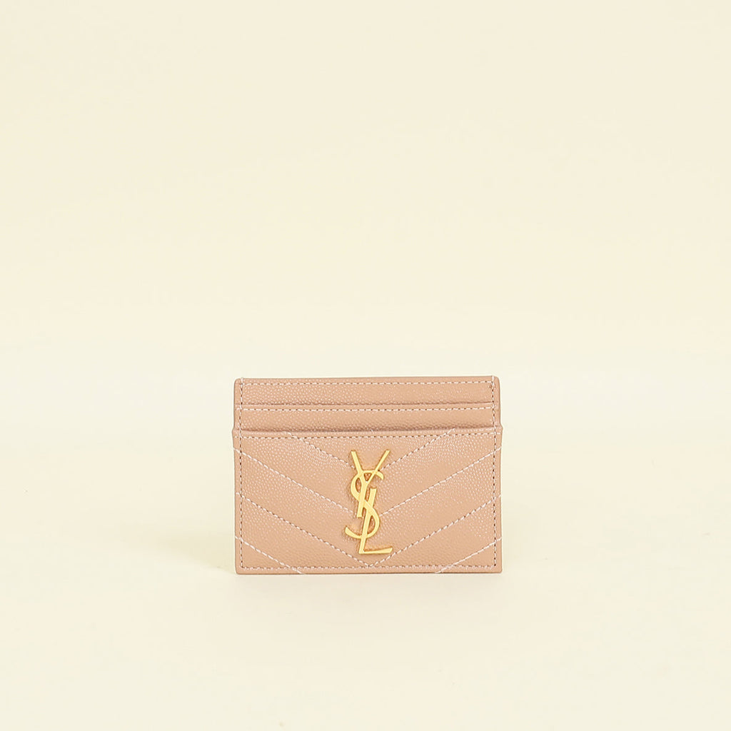 YSL Nude Cassandre Matelasse Card Holder