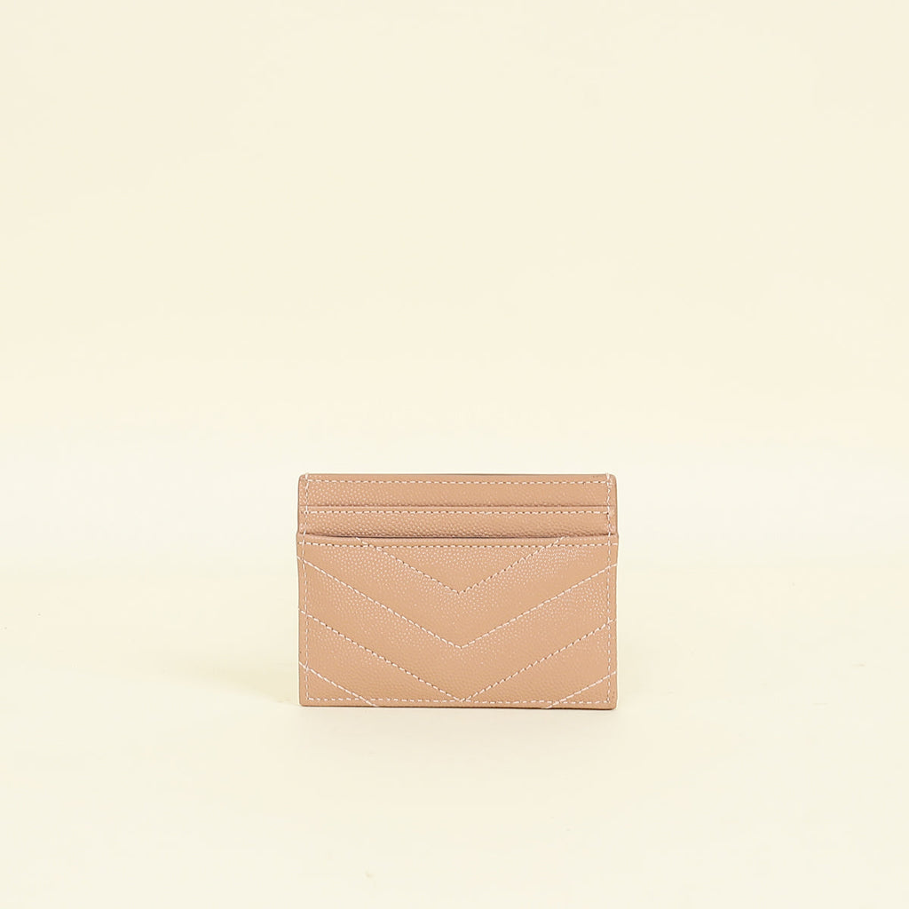 YSL Nude Cassandre Matelasse Card Holder