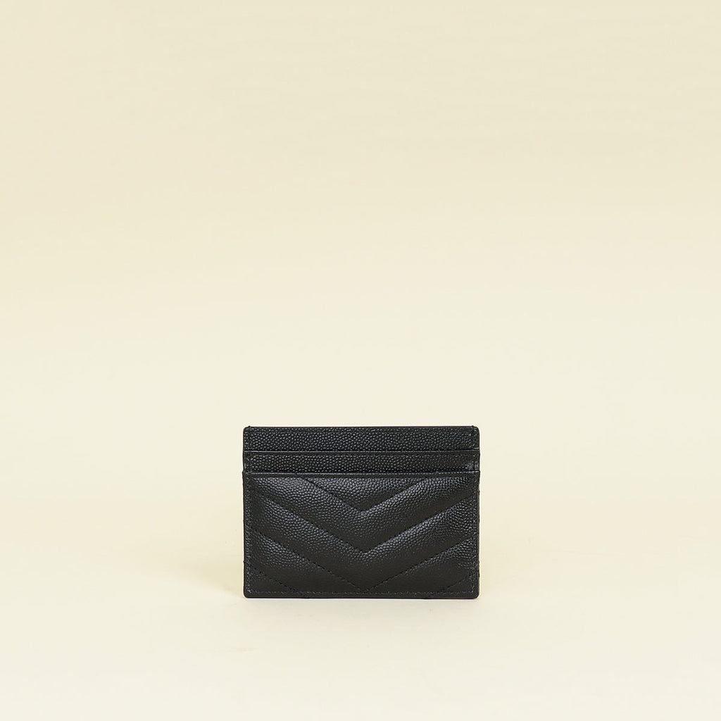 YSL Black Cassandre Matelasse Card Holder